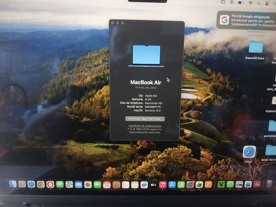 Macbook Air 13 Inch M3 8gb 256gb