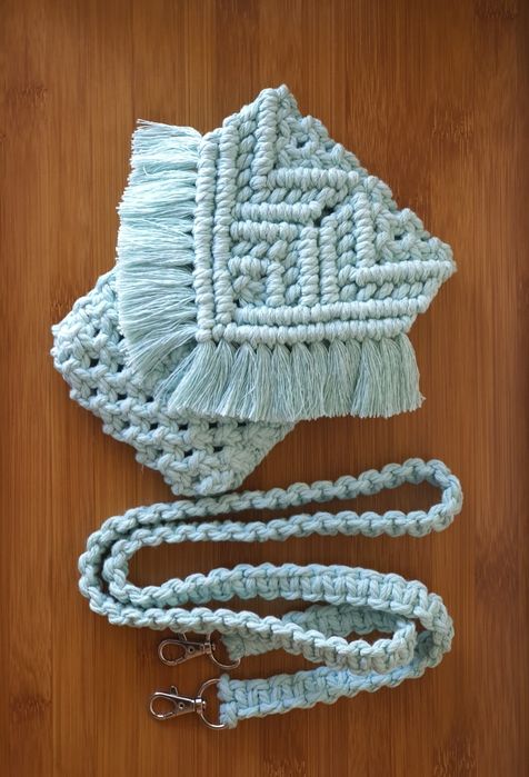 Плетена чантичка за телефон/ Макраме / Чанта ръчна изработка / Бохо