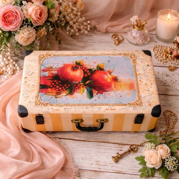 Артистична масичка и голям ретро куфар