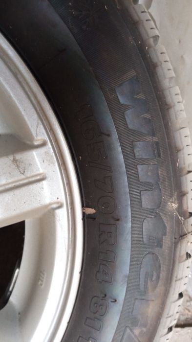 Диски с зимней резиной Tigar Мишелем (165/70 R14) на Chevrolet Spark