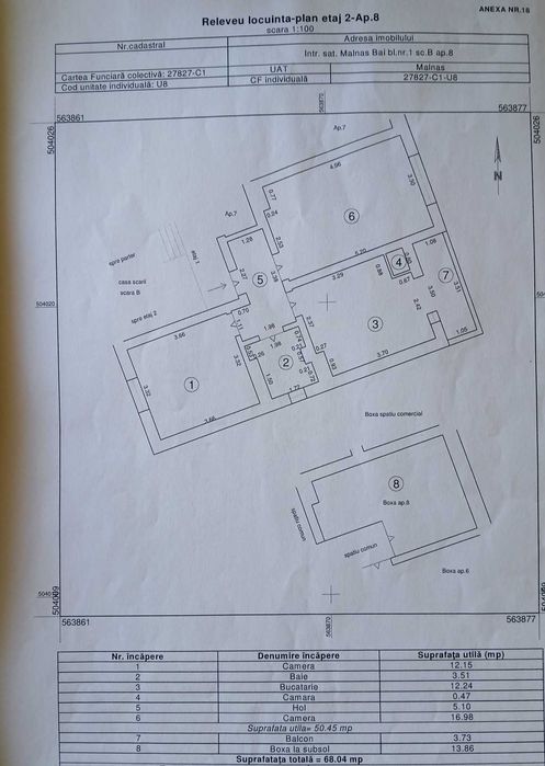 Apartament de vanzare cu 2 camere- Malnas-Bai -0745778061