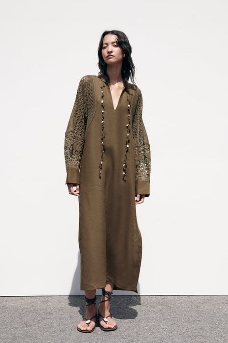 Rochie din in croset Zara limited edition