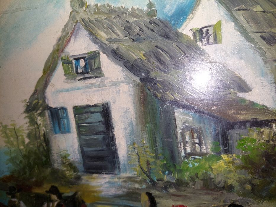 Tablou, ulei pe panza, "Peisaj de munte".