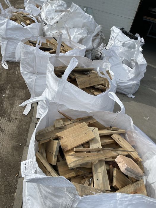 Lemne de foc taiate si bagate in bigbag