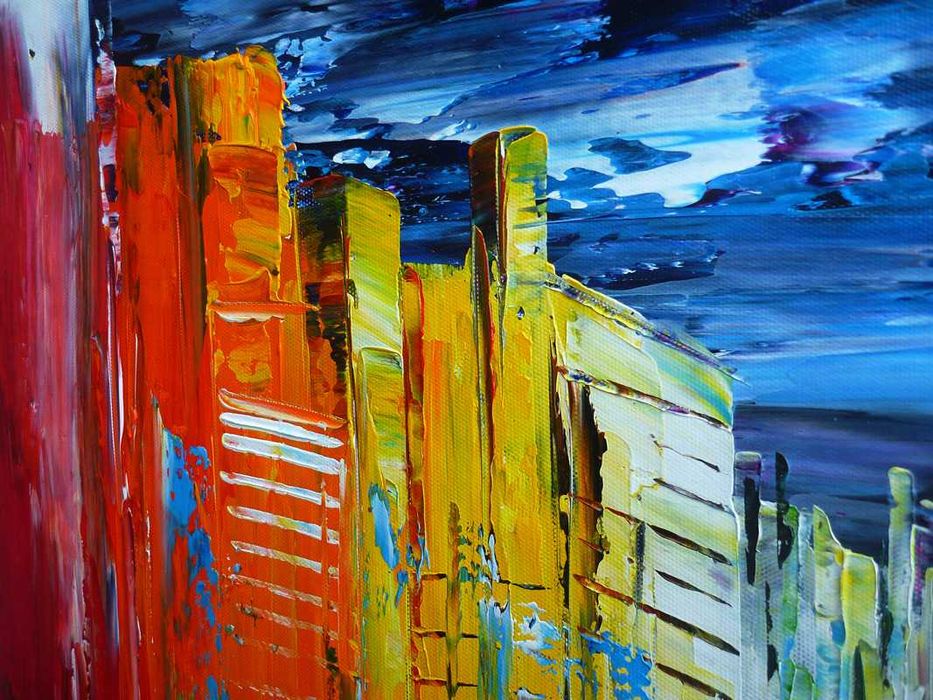 картина маслени бои - Град