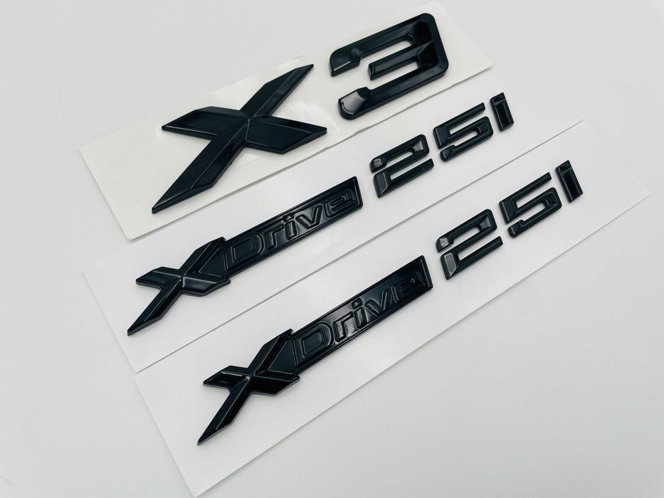 Set embleme compatibile BMW X3 x-drive 25i negru