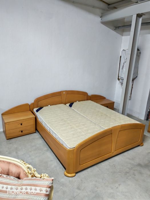 Pat Complet 180x190 cu Saltele și Noptiere - Mobilier Germania