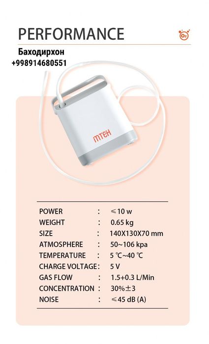 Портативный кислородный концентратор