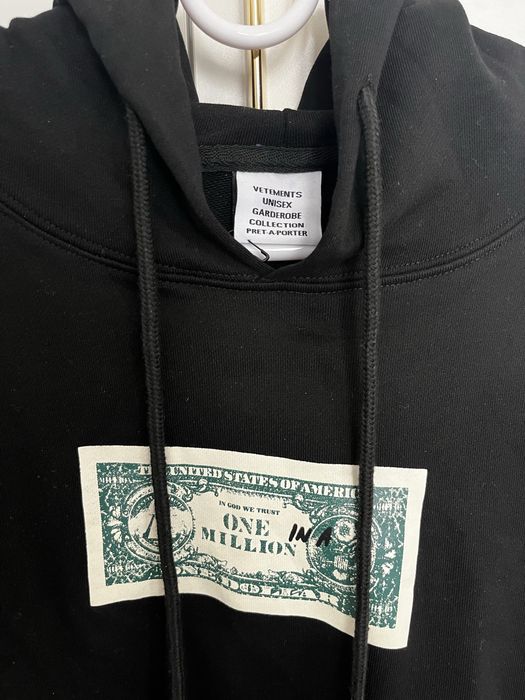 vetements dollar hoodie