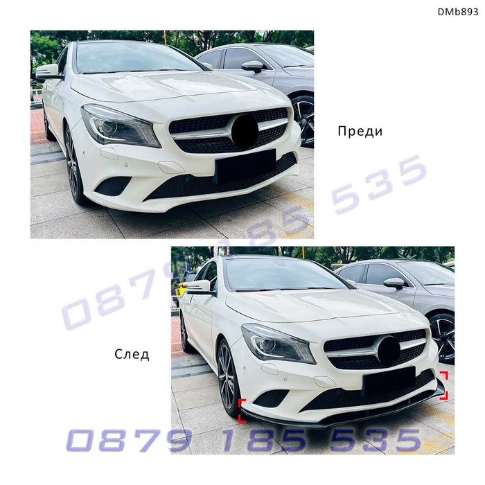 Тунинг преден спойлер лип сплитер AMG Mercedes CLA C117 Pre-Facelift