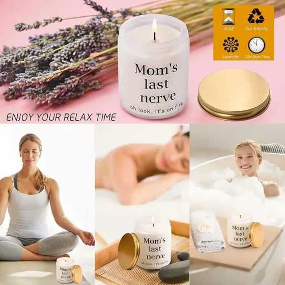 Подаръчен комплект за деня на жената релакс подарък майка чаша свещ
