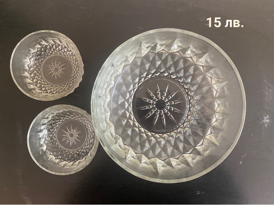 Стъклена фруктиера/бонбониера