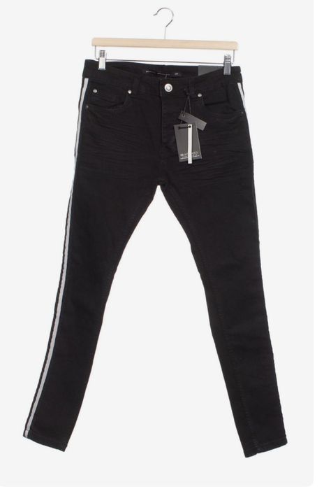 Jeans / denim cu vipusca (margine) alba