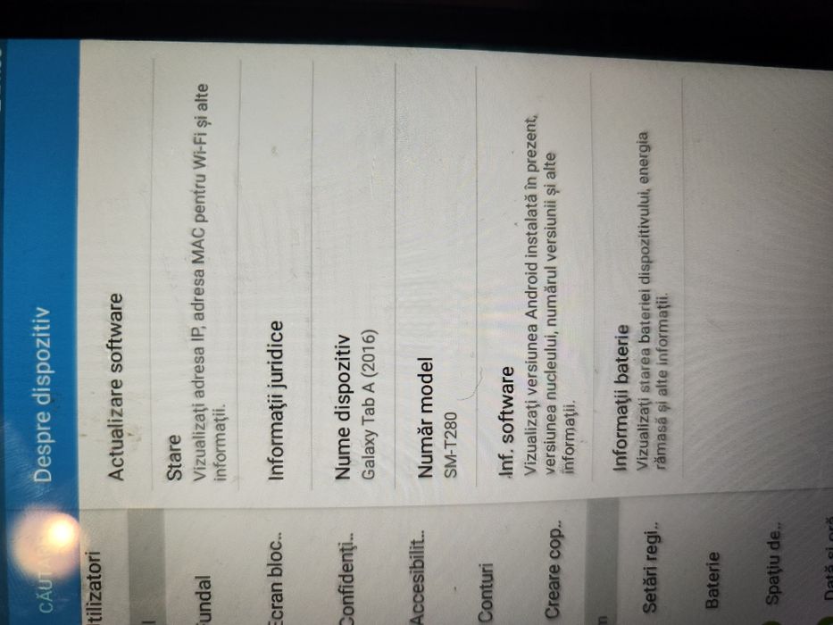 Tableta Samsung Galaxy Tab A 2016 ecran 7"