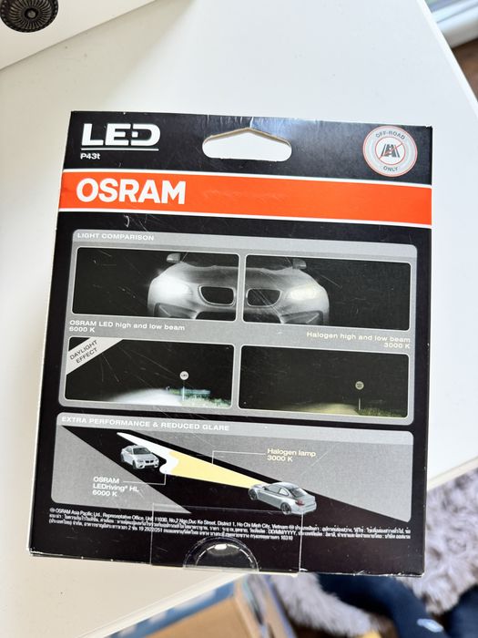 Set 2 Buc Led Osram H4 12V / 24V 14W P43T LEDriving HL Alb 6000K 9726CW