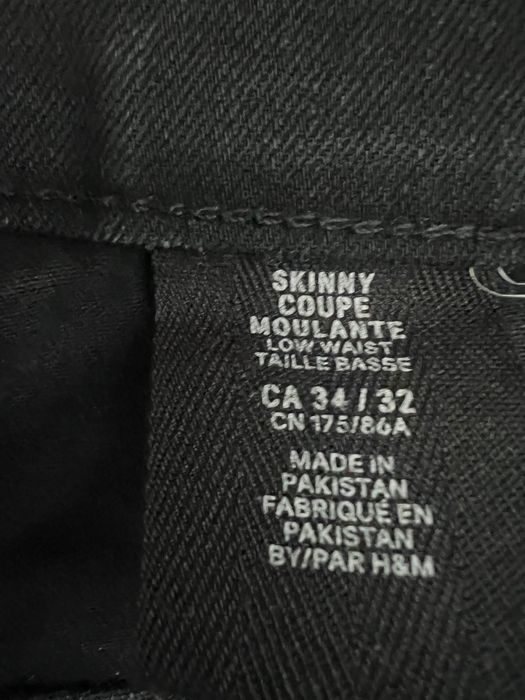 Черни мъжки дънки H&M 34/32 skinny