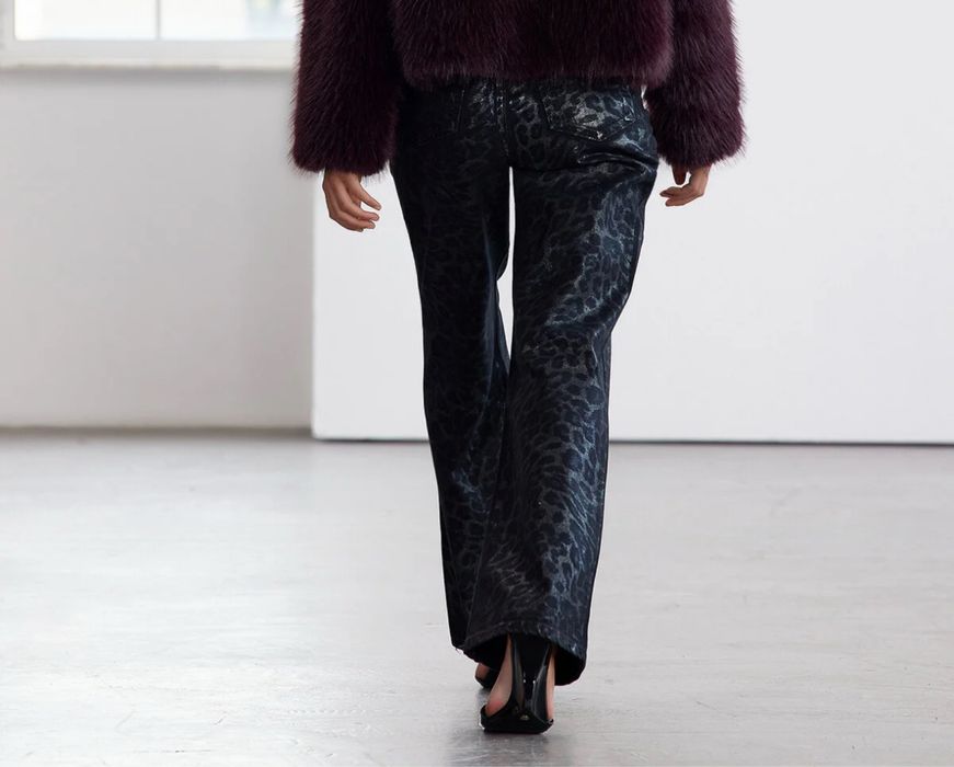 Дамски дънки с животински принт