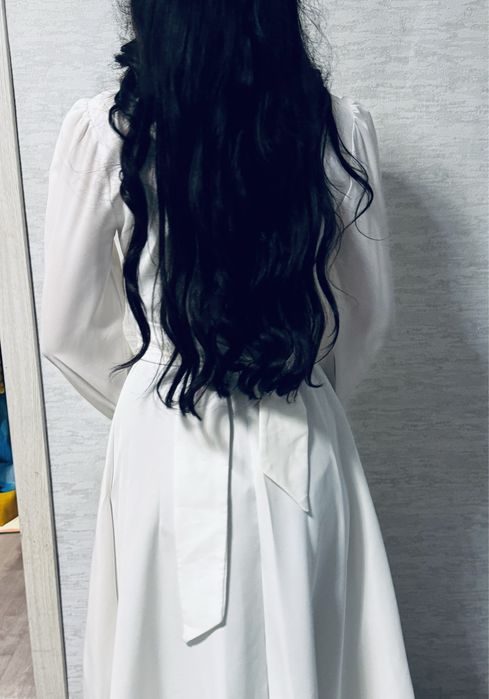 Платье белой в пол на выпускной