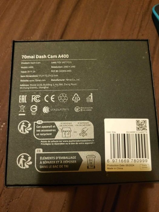 Cameră Auto DVR 70mai Dash Cam A400 (Produs original Xiaomi)