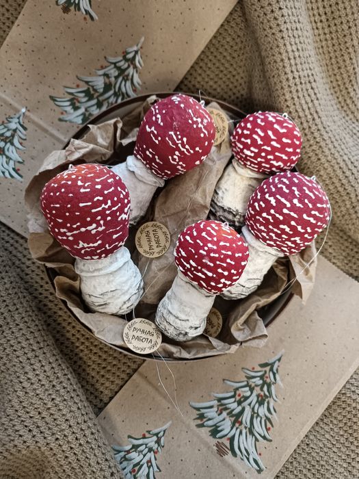 Ёлочные игрушки из ваты