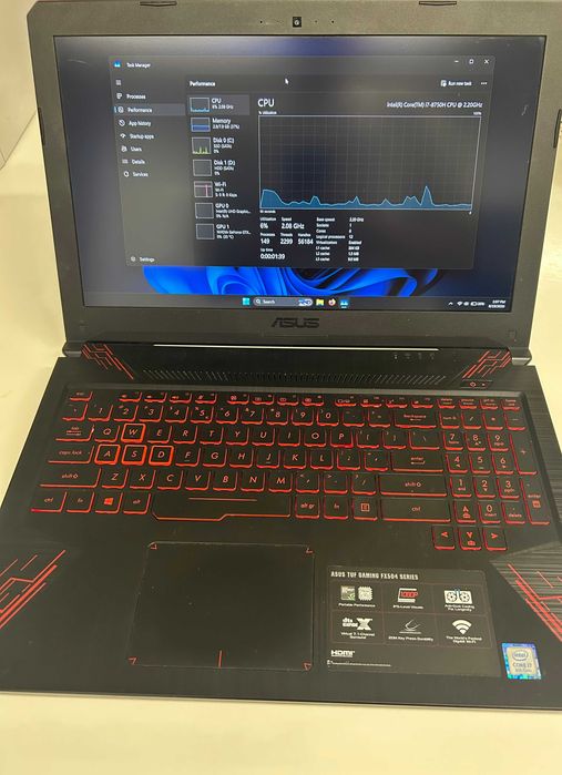 ASUS TUF Gaming FX504G – i7 Gen 8, GTX 1050 Ti 4GB, SSD 128GB + HDD 1TB, 8GB RAM