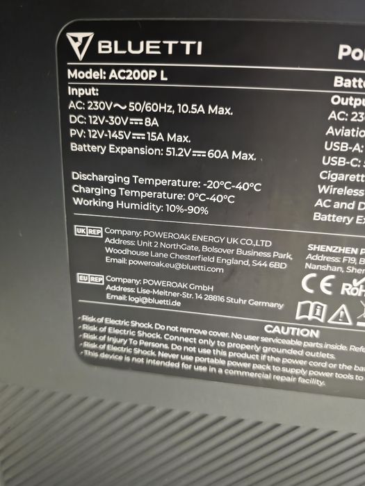 Acumulator statie de energie bluetti  AC200P L 2400W