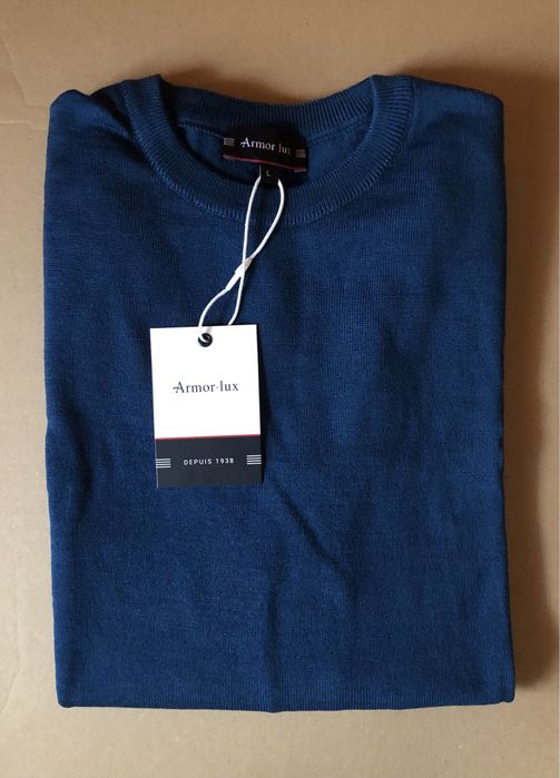 100% вълна Armor Lux Damgan Pullover ОРИГИНАЛЕН мъжки пуловер - М
