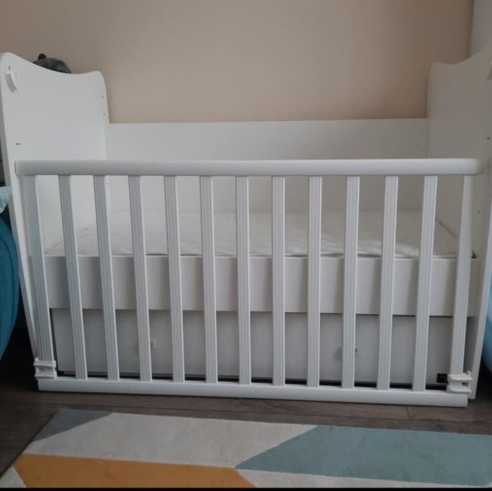 Lorelli-бебешко легло-  люлка Matrix + матрак- кокос сандвич алое