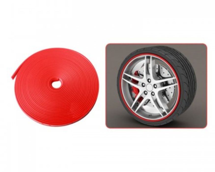 Червен, син Протектор за джанти на автомобил, кант за джанти