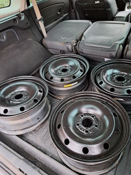Jante ( roti) tabla/ otel renault  R 16 + anvelope 205/60/r16