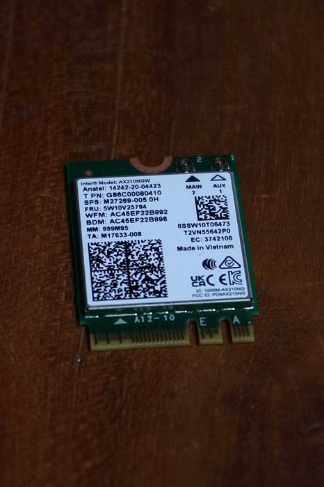 Placă Wi-Fi Intel AX210 NGW M.2 – WiFi 6E + BT 5.2 Nouă, Sigilată