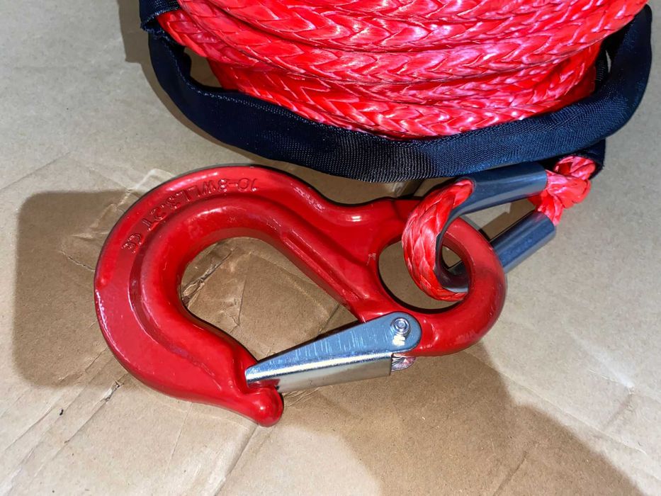 Cablu sufa coarda troliu auto sintetic 28mx8mm cu carlig inclus