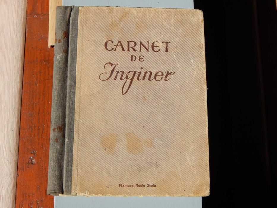 Coperta carnet de inginer Flamura Rosie Sibiu anii '50 veche
