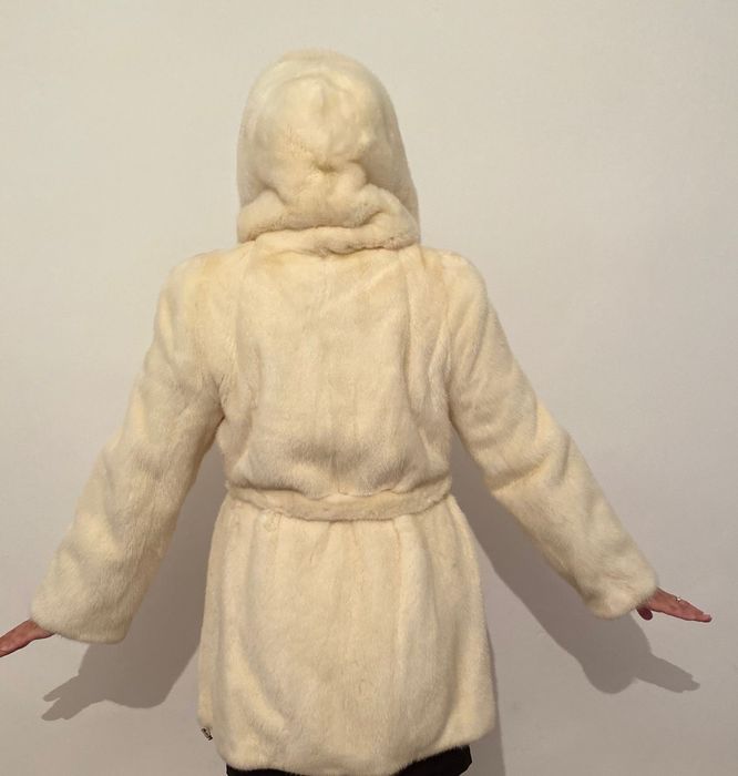 Белый шуба норка