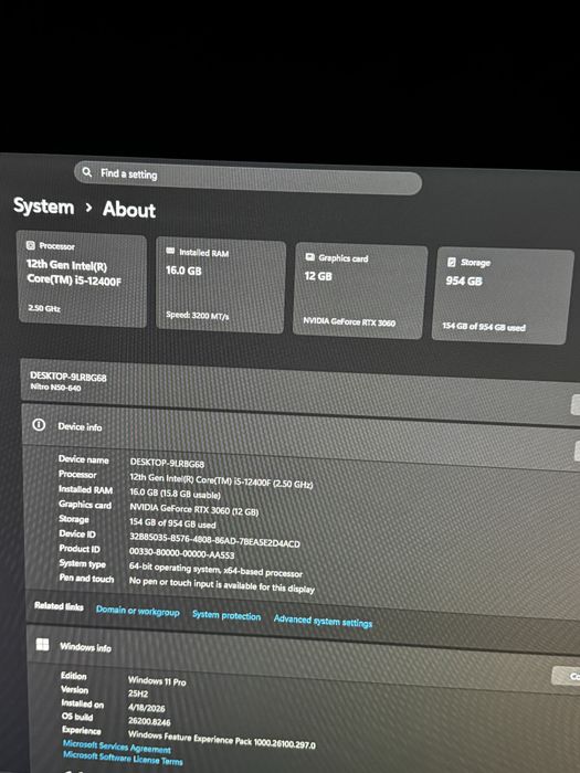 Pc Gaming RTX 3060 12 GB