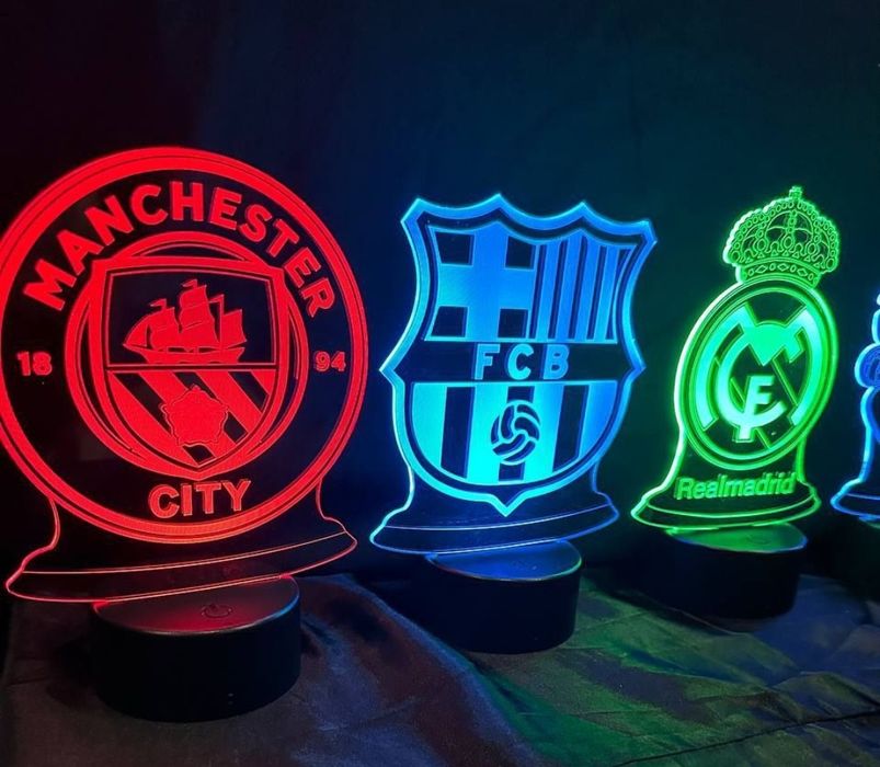 3D Led suvinir futbol klublari logotipi