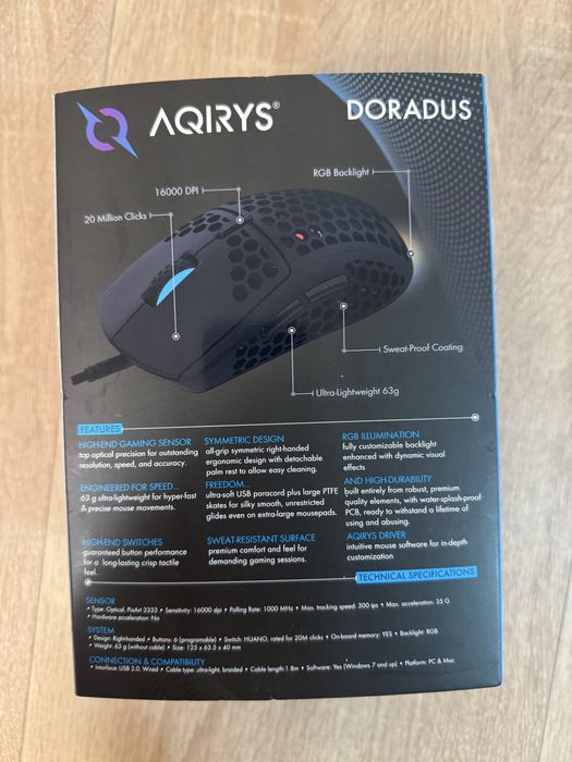 Mouse Gaming AQIRYS DORADUS – Negru