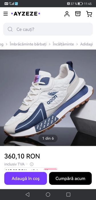 Adidași bărbați, mărimea 43. Noi.
