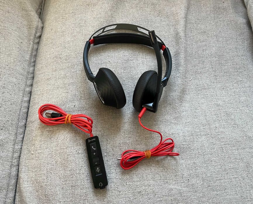 Casti Poly Plantronics CS220T USB cu microfon si telecomanda