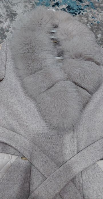 Palton cașmir cu blaniță naturală 38-40