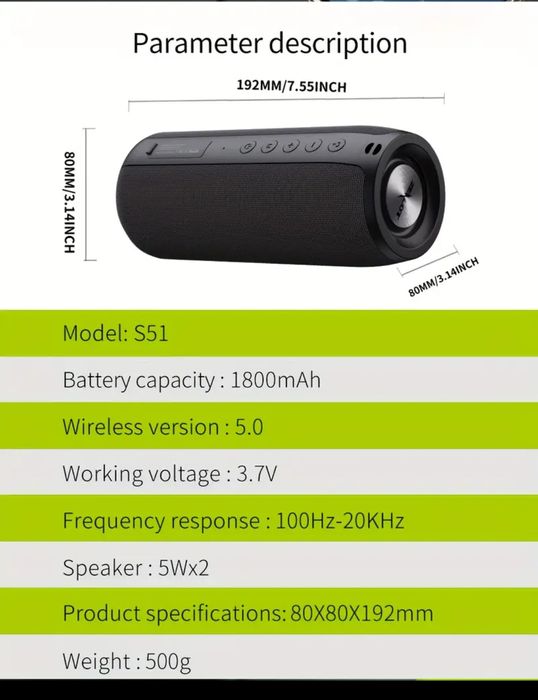 Zealot S51 boxa 10 W