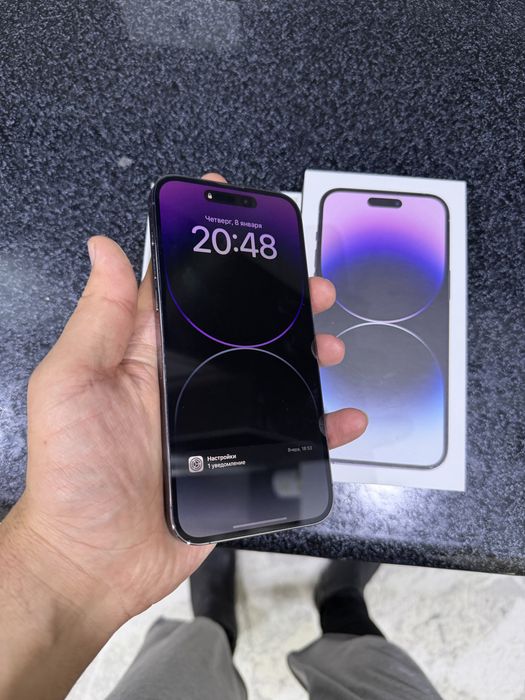 iphone 14 pro max pamit 256g yomkost 80 holati ideal karopka bor