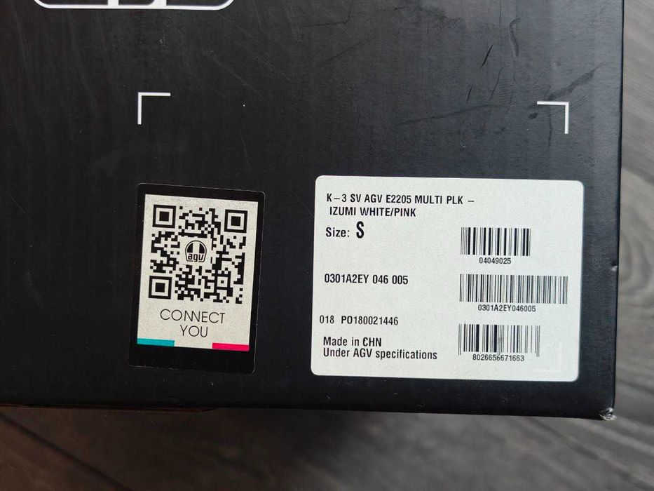 Каска AGV K-3 SV Izumi White/Pink – НОВА