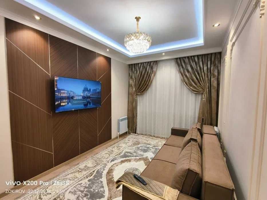 Alfraganus 2 комнатная полноценная ЕВРО ремонт, кадастр есть