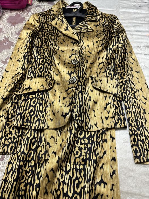 Пиджак и брюки леопард, костюм 2 ка