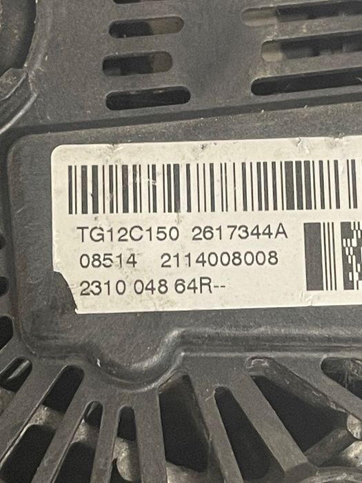 Alternator Renault Fluence L30_ 2010 - > 1.5Dci 2617344A 2310004864R