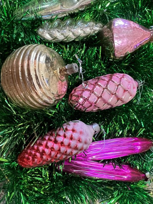 Елочные игрушки СССР стекло