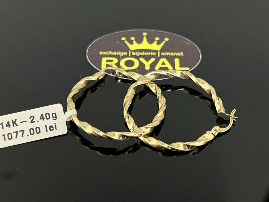 Bijuteria Royal CB : Cercei dama aur 14k  2,40 gr