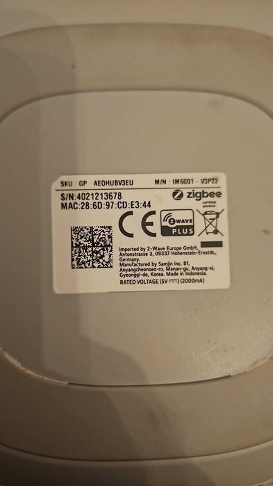 Hub Smart Home Aeotec SmartThings Hub V3 - Zigbee, Z-Wave, Wi-Fi, Ca Nou