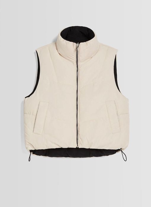 Елек Bershka бежово/черно